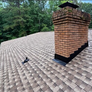 Flashing around a chimney