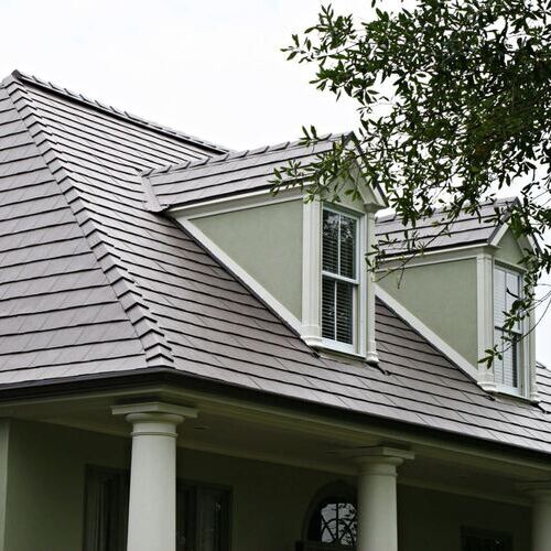 Metal roof shingles