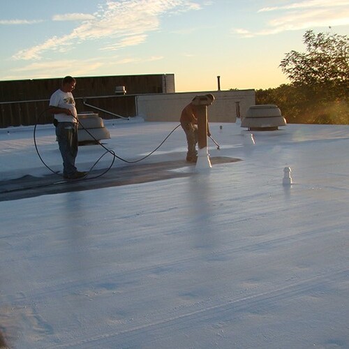Commercial roof coatings