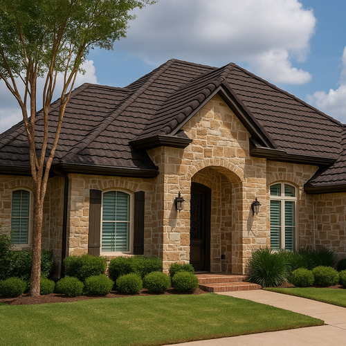 A new stone coated steel roof